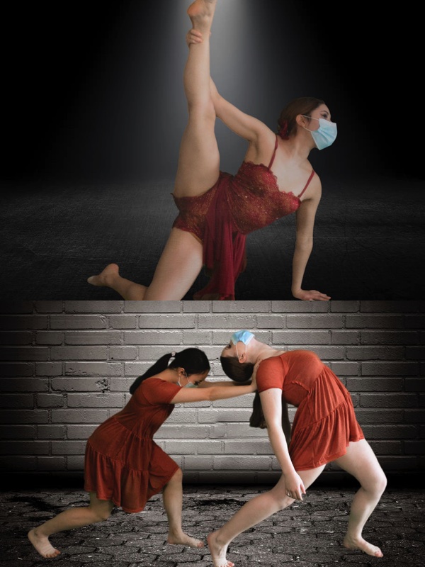 Photo of Two Dancers Leaping